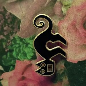 ❤️MMA 1985 METROPOLITAN MUSEUM OF ARTS  PERUVIAN BLACK CAT PIN BROOCH